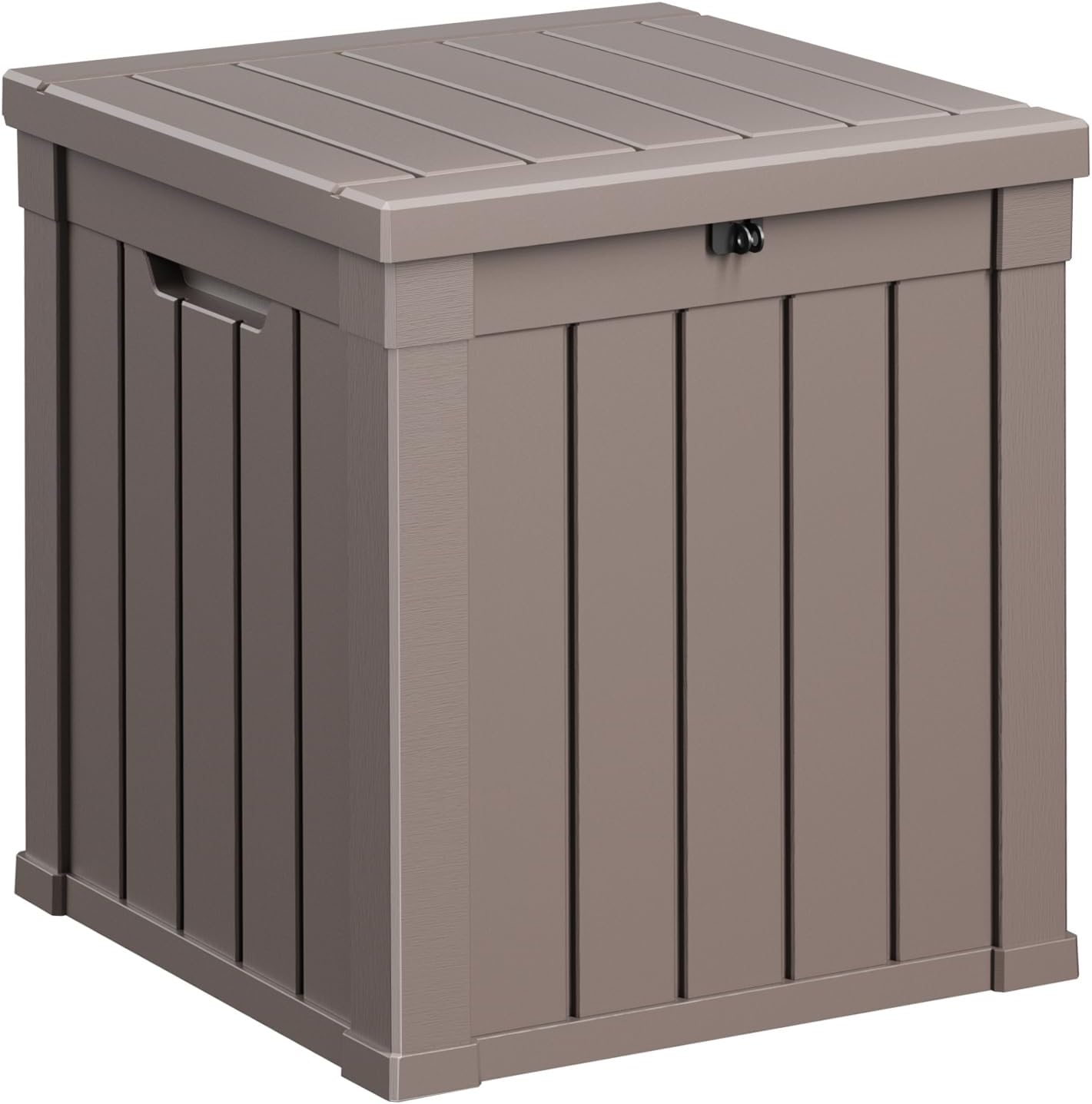 230 Gallon Resin Deck Box, Lockable Patio Outdoor Storage Box for Furniture, Garden Tools and Tools Storage, Waterproof Outside Storage Boxes - Black