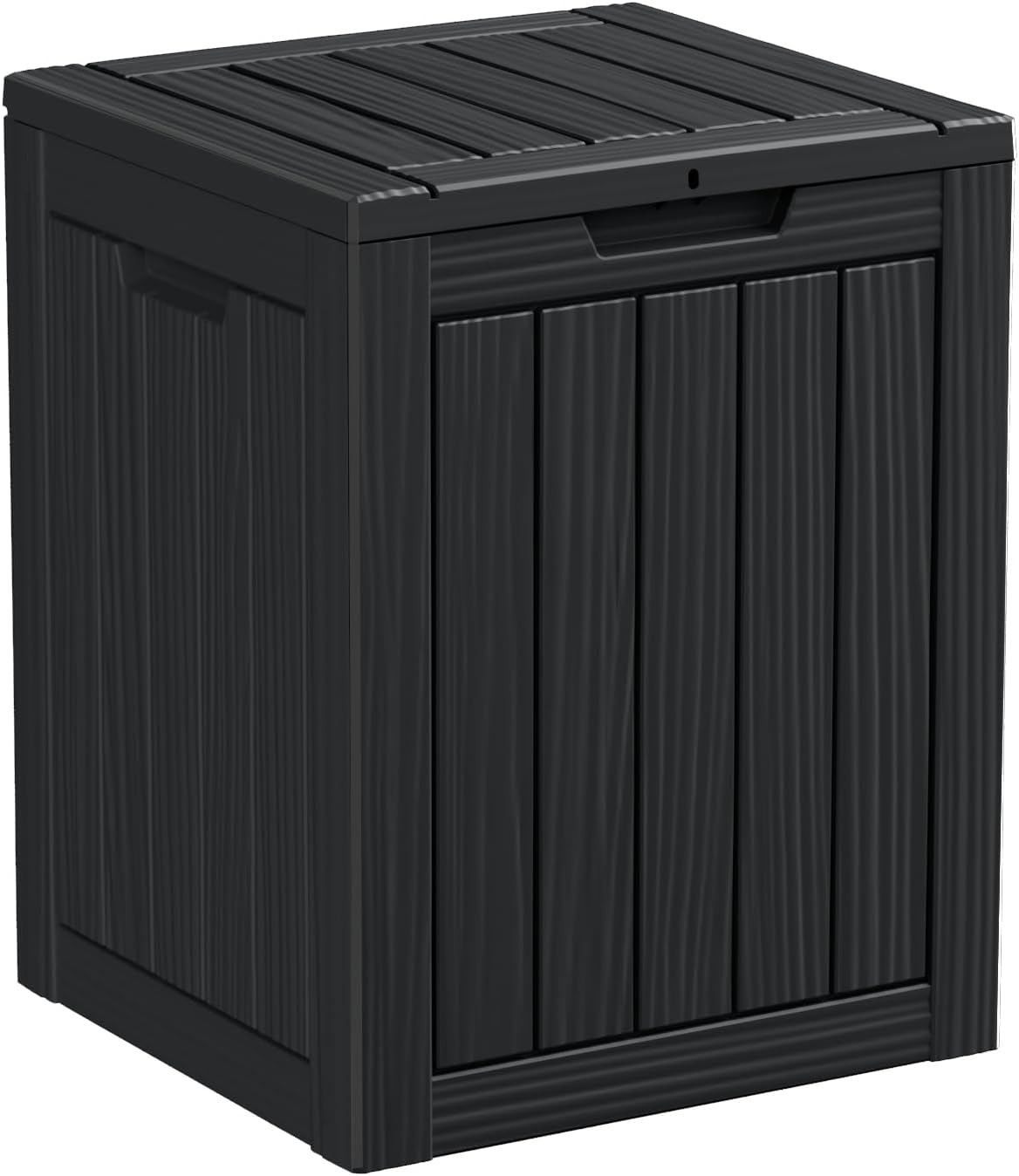 230 Gallon Resin Deck Box, Lockable Patio Outdoor Storage Box for Furniture, Garden Tools and Tools Storage, Waterproof Outside Storage Boxes - Black