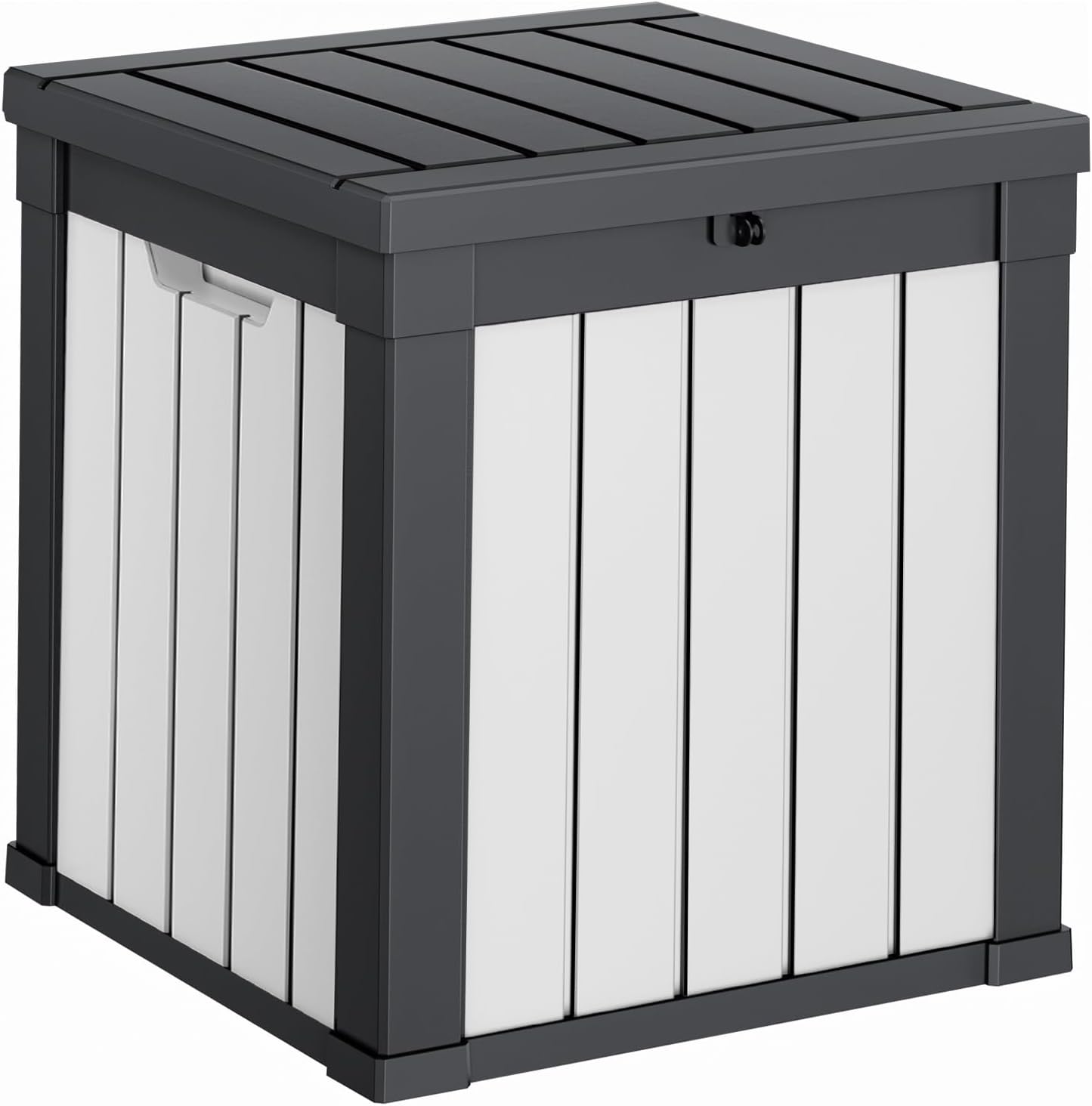 230 Gallon Resin Deck Box, Lockable Patio Outdoor Storage Box for Furniture, Garden Tools and Tools Storage, Waterproof Outside Storage Boxes - Black