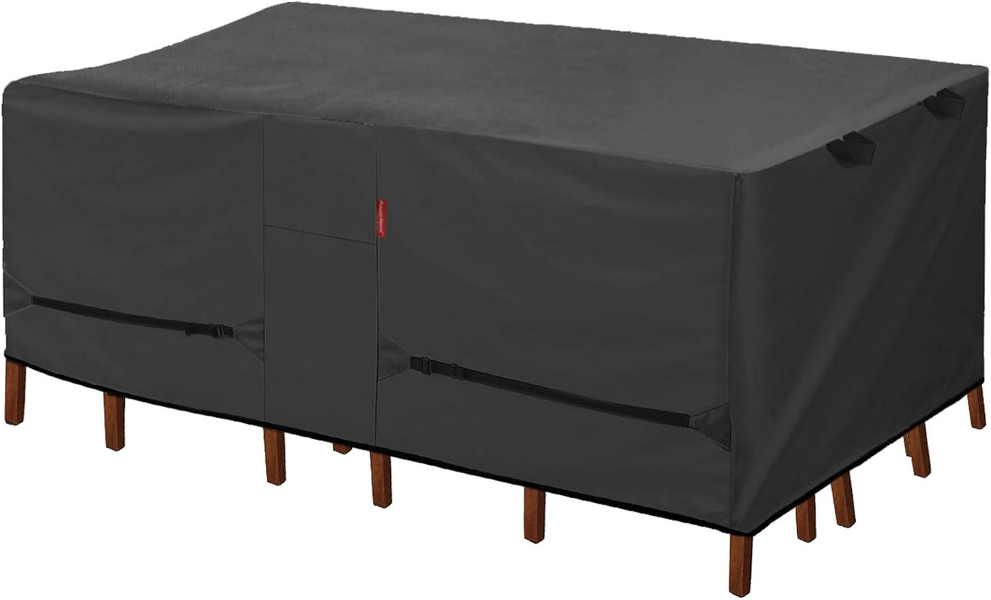 Porch Shield Patio Table Cover - Waterproof Outdoor Dining Table and Chairs Furniture Set Cover Rectangular - 108 x 70 inch, Light Tan & Khaki