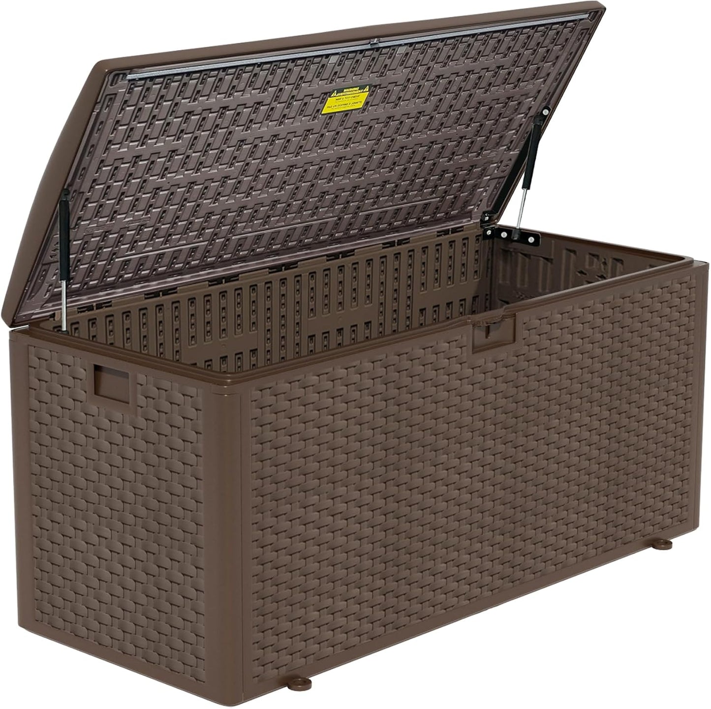200 Gallon Resin Deck Box, Waterproof Outdoor Storage Bin for Patio Furniture, Pool Accessories, and Garden Tools, Lockable & UV-Resistant, Black
