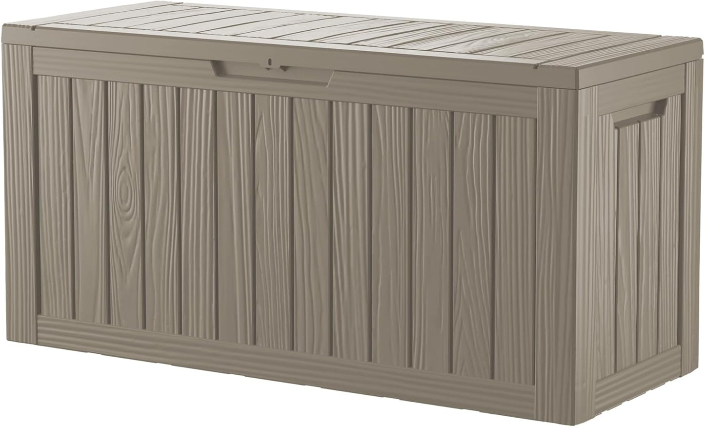 200 Gallon Resin Deck Box, Waterproof Outdoor Storage Bin for Patio Furniture, Pool Accessories, and Garden Tools, Lockable & UV-Resistant, Black