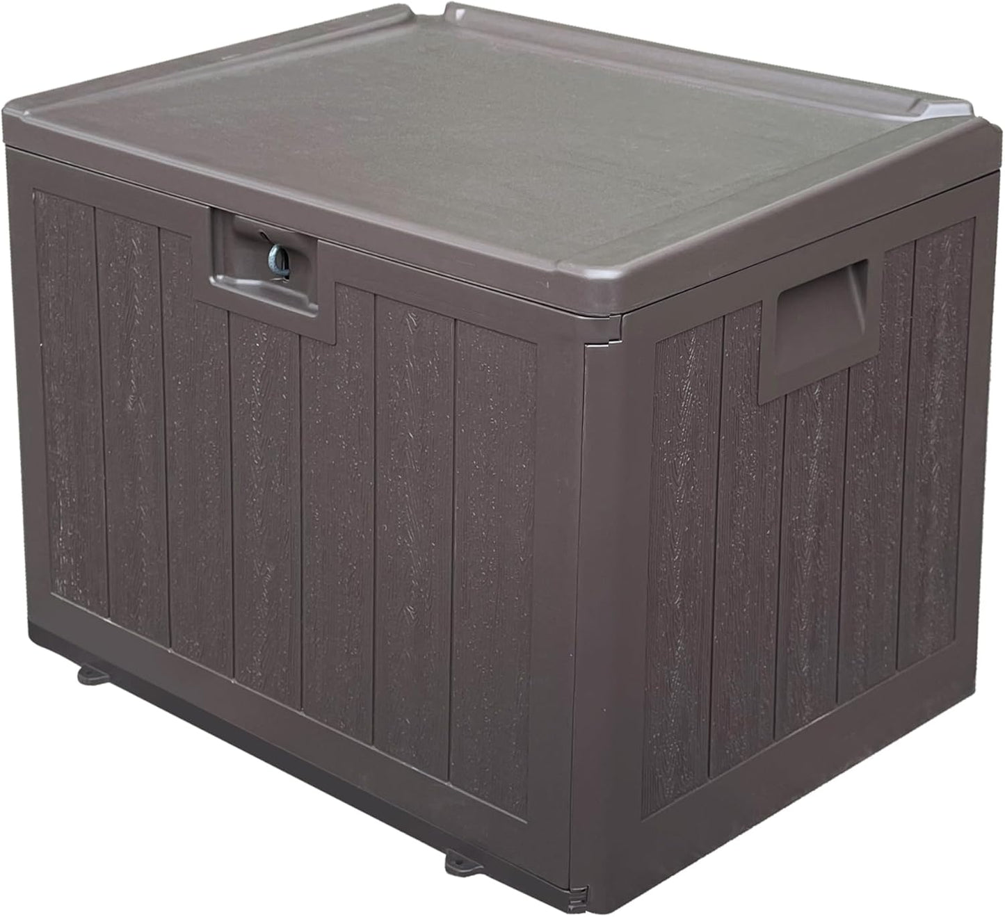 200 Gallon Resin Deck Box, Waterproof Outdoor Storage Bin for Patio Furniture, Pool Accessories, and Garden Tools, Lockable & UV-Resistant, Black