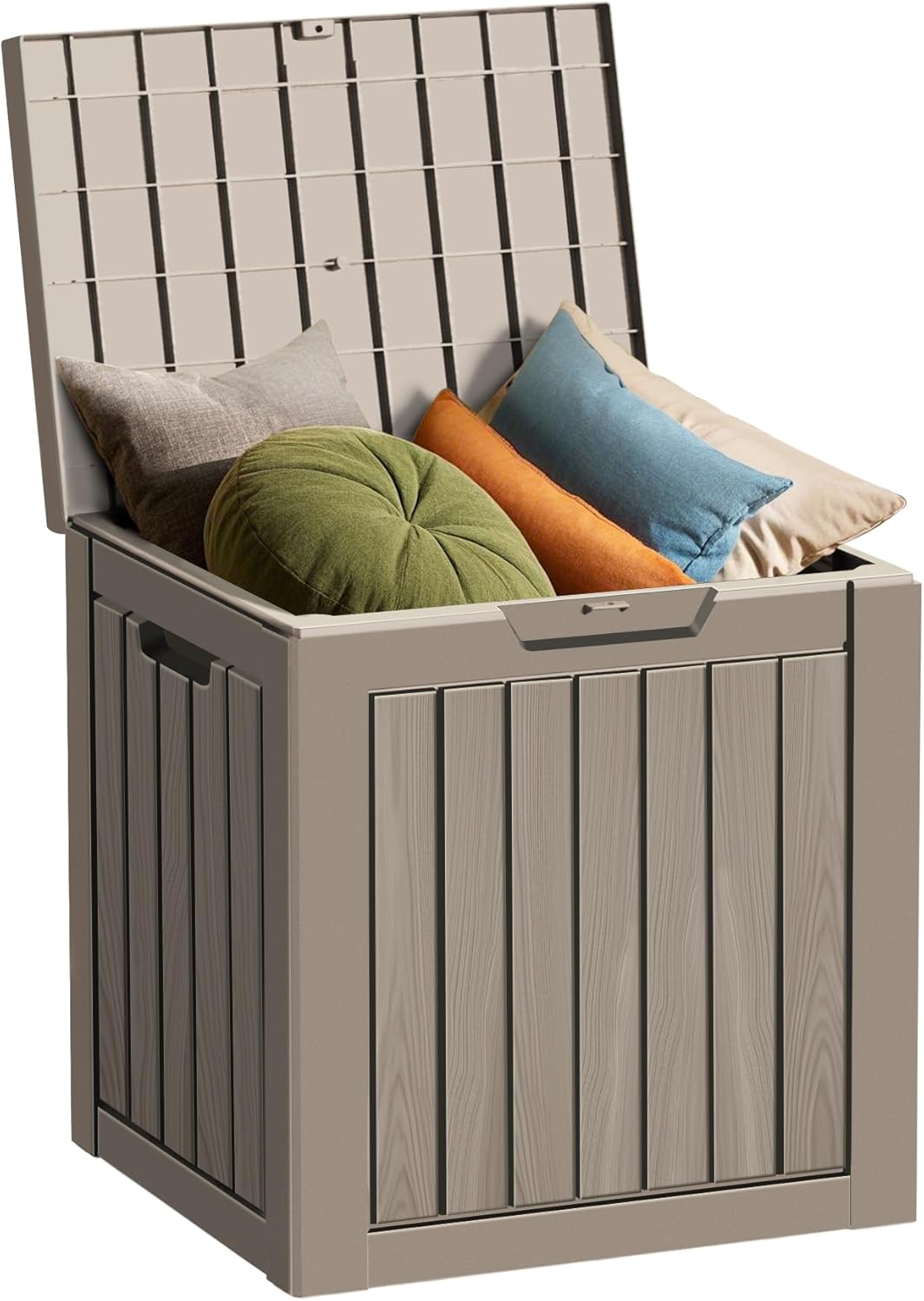 200 Gallon Resin Deck Box, Waterproof Outdoor Storage Bin for Patio Furniture, Pool Accessories, and Garden Tools, Lockable & UV-Resistant, Black