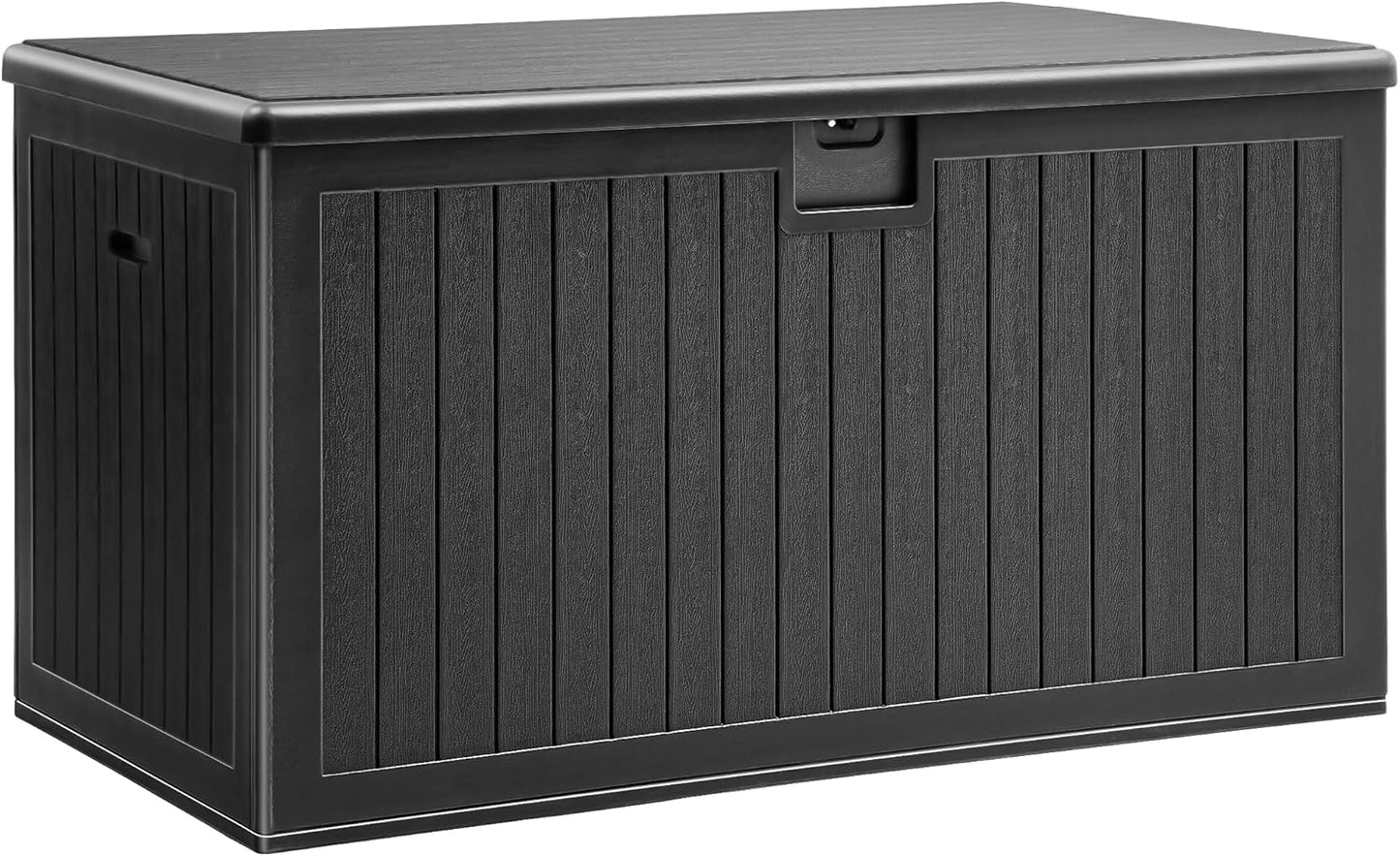 YITAHOME 260 Gallon Outdoor Storage Box, Large Water Resistant Resin Deck Box, Indoor Outdoor Lockable Storage Container for Patio, Garden, Cushions, Tools, Equipment(Black)