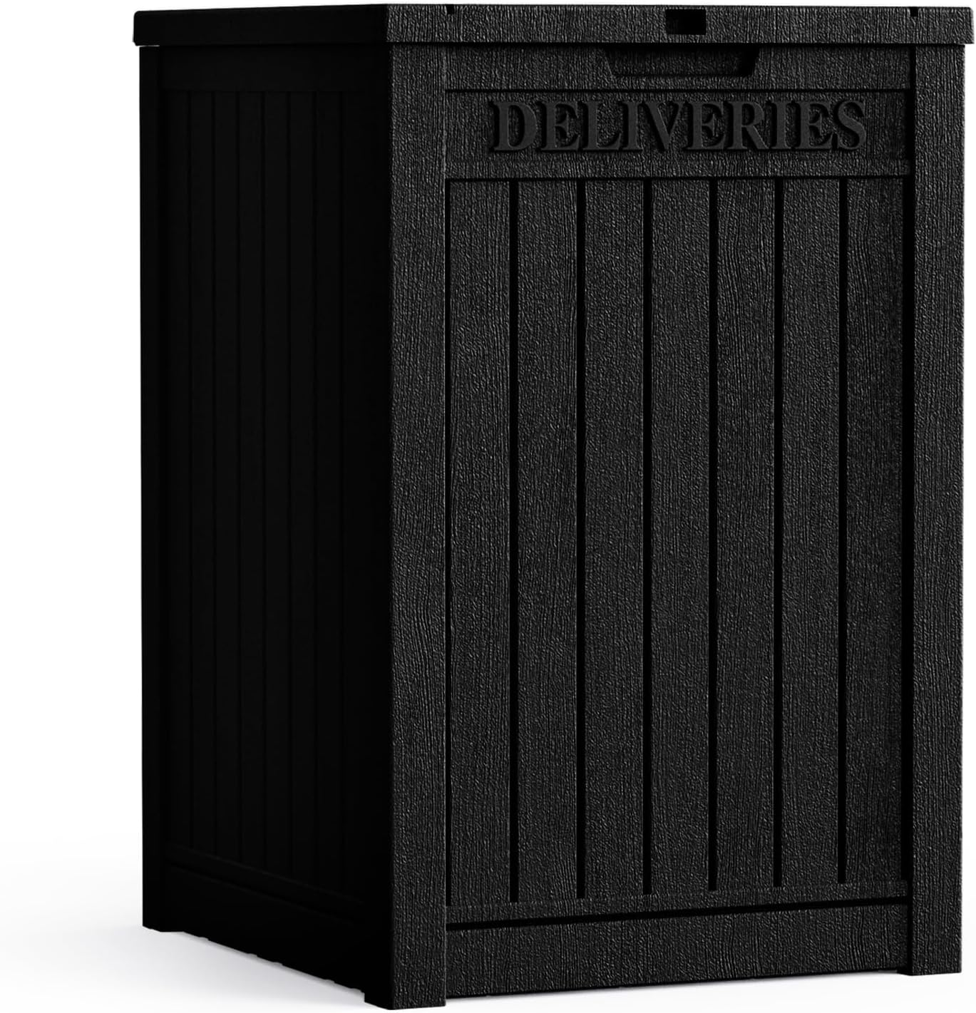 200 Gallon Resin Deck Box, Waterproof Outdoor Storage Bin for Patio Furniture, Pool Accessories, and Garden Tools, Lockable & UV-Resistant, Black