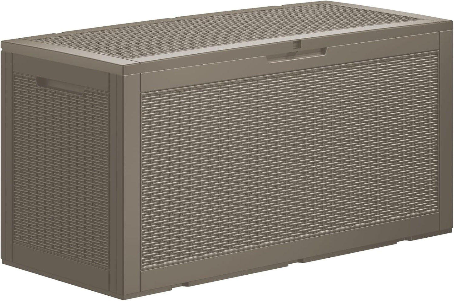 200 Gallon Resin Deck Box, Waterproof Outdoor Storage Bin for Patio Furniture, Pool Accessories, and Garden Tools, Lockable & UV-Resistant, Black