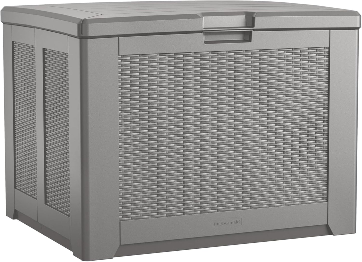 Rubbermaid Extra Large Resin Outdoor Storage Deck Box (134 Gal), Weather Resistant, Gray, Deck Organization for Home/Backyard/Pool Chemicals/Toys/Garden Tools/Porch/Patio Cushions