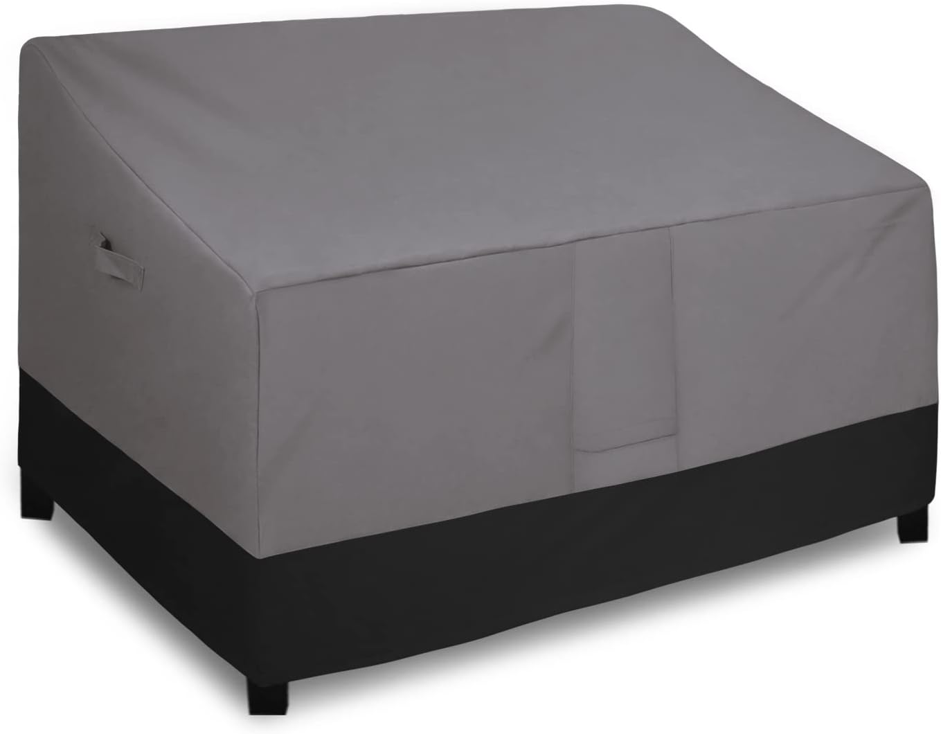 Easy-Going Waterproof Outdoor Couch Cover, Heavy Duty Deep 3-Seater Patio Sofa Cover, Windproof Outdoor Furniture Cover with Air Vent (88Wx40Dx33H inch,Gray/Black)