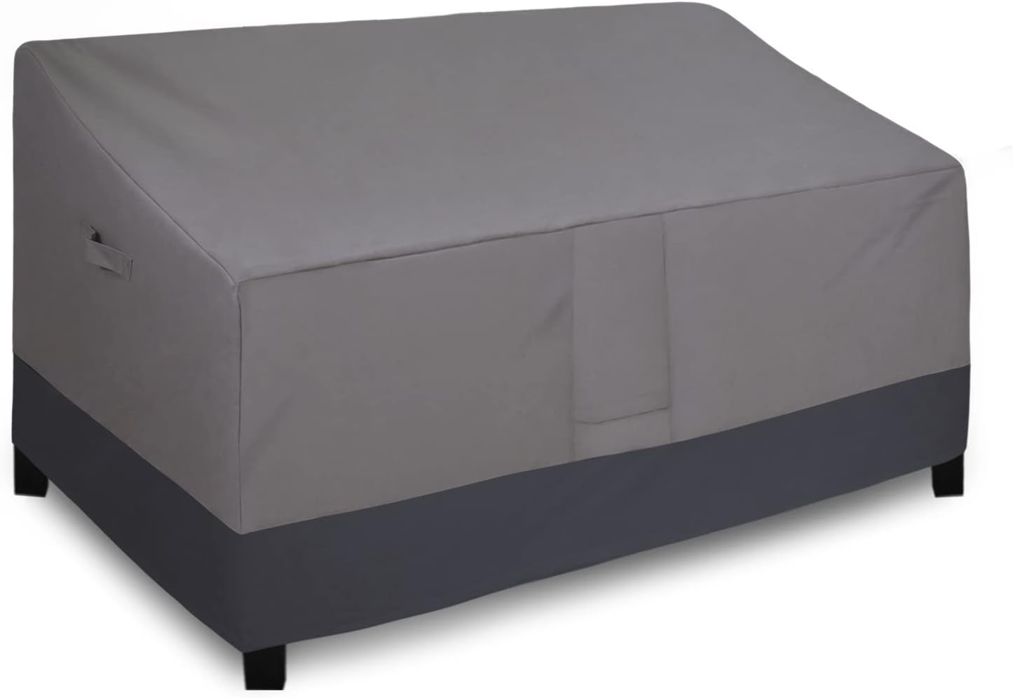 Easy-Going Waterproof Outdoor Couch Cover, Heavy Duty Deep 3-Seater Patio Sofa Cover, Windproof Outdoor Furniture Cover with Air Vent (88Wx40Dx33H inch,Gray/Black)