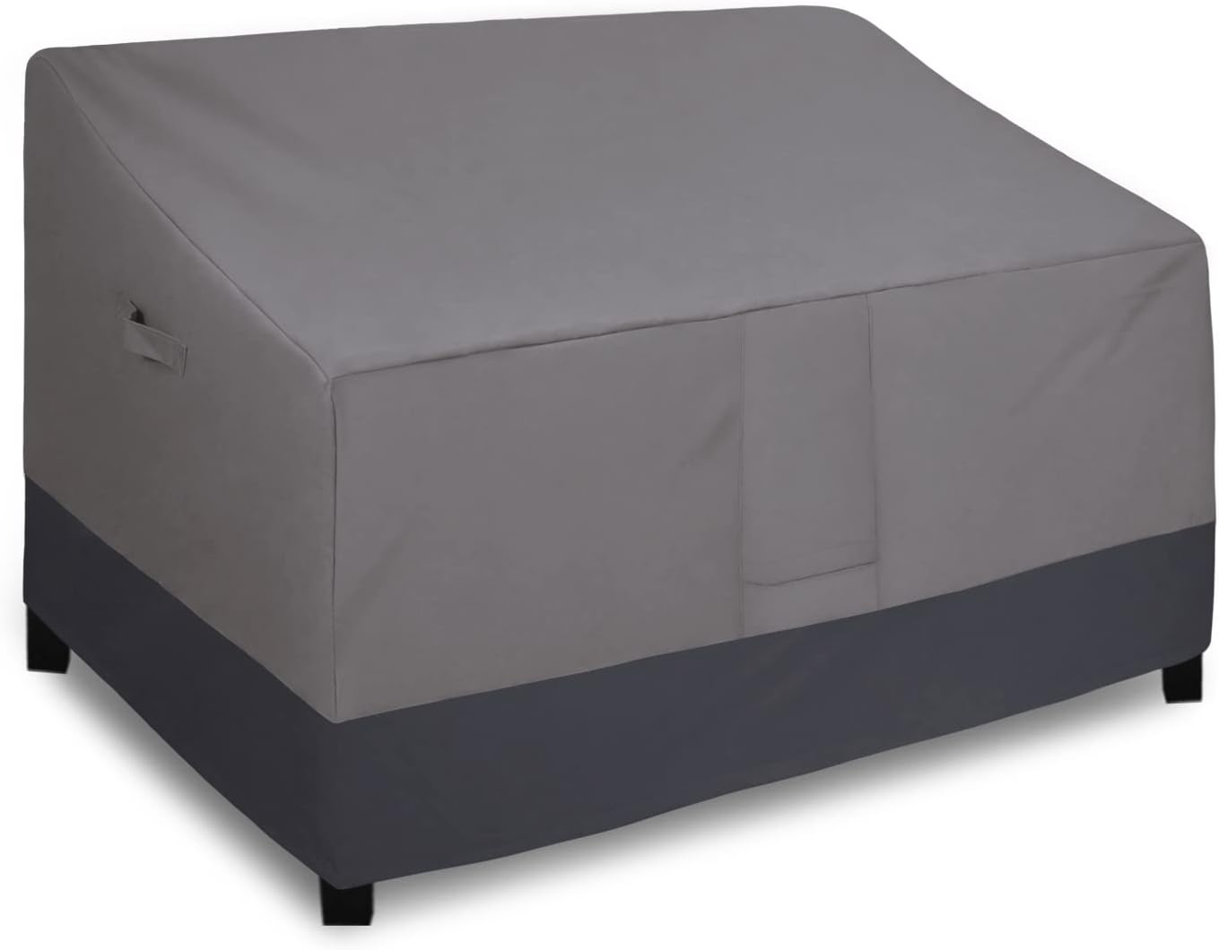 Easy-Going Waterproof Outdoor Couch Cover, Heavy Duty Deep 3-Seater Patio Sofa Cover, Windproof Outdoor Furniture Cover with Air Vent (88Wx40Dx33H inch,Gray/Black)