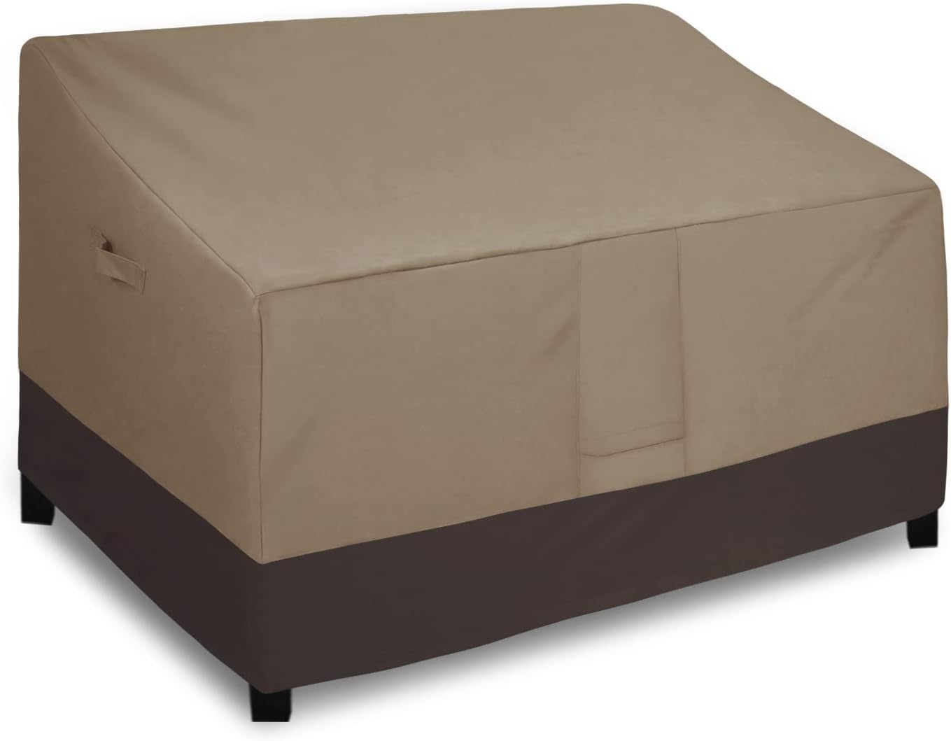 Easy-Going Waterproof Outdoor Couch Cover, Heavy Duty Deep 3-Seater Patio Sofa Cover, Windproof Outdoor Furniture Cover with Air Vent (88Wx40Dx33H inch,Gray/Black)
