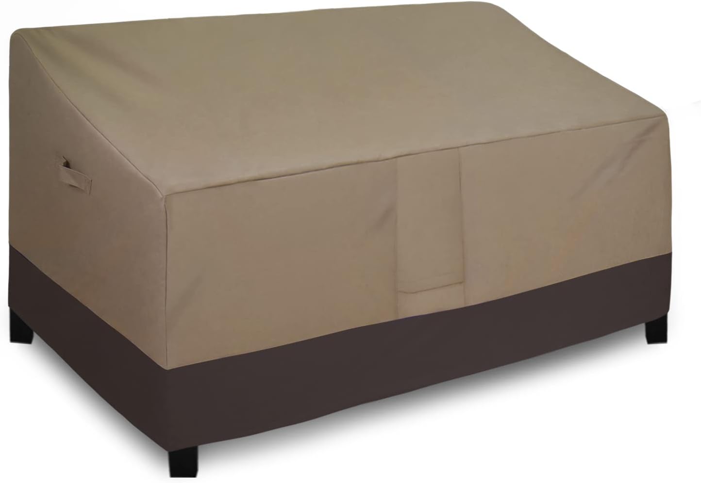 Easy-Going Waterproof Outdoor Couch Cover, Heavy Duty Deep 3-Seater Patio Sofa Cover, Windproof Outdoor Furniture Cover with Air Vent (88Wx40Dx33H inch,Gray/Black)