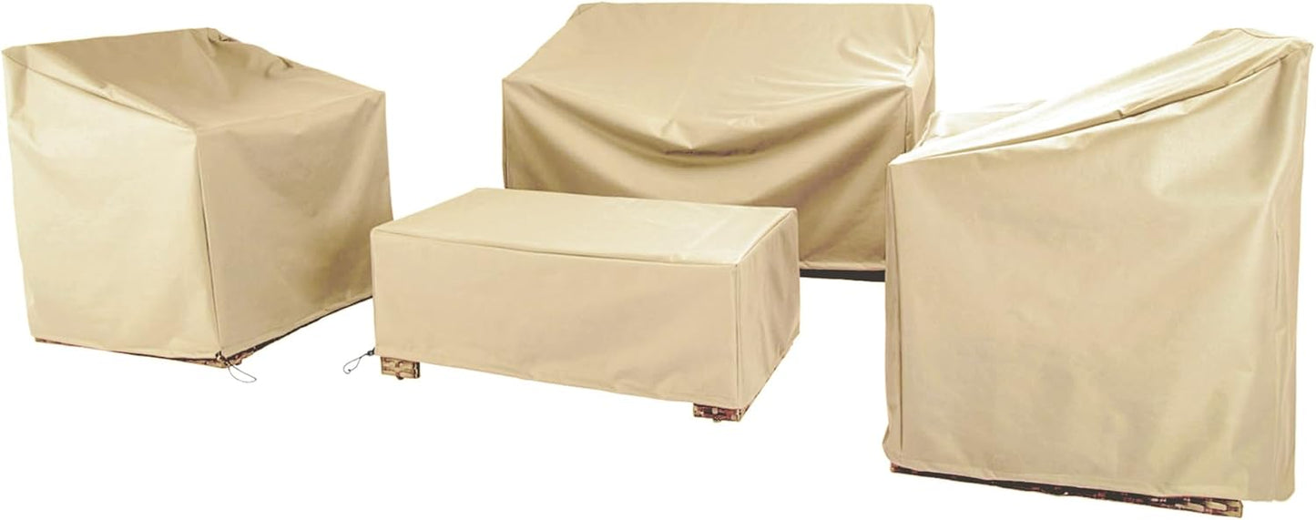 Patio Furniture Covers,Outdoor Furniture Cover Waterproof,Patio Furniture Set Covers for 4 Piece Outdoor Conversation Set,Patio Covers Set-XX-Large (Black)