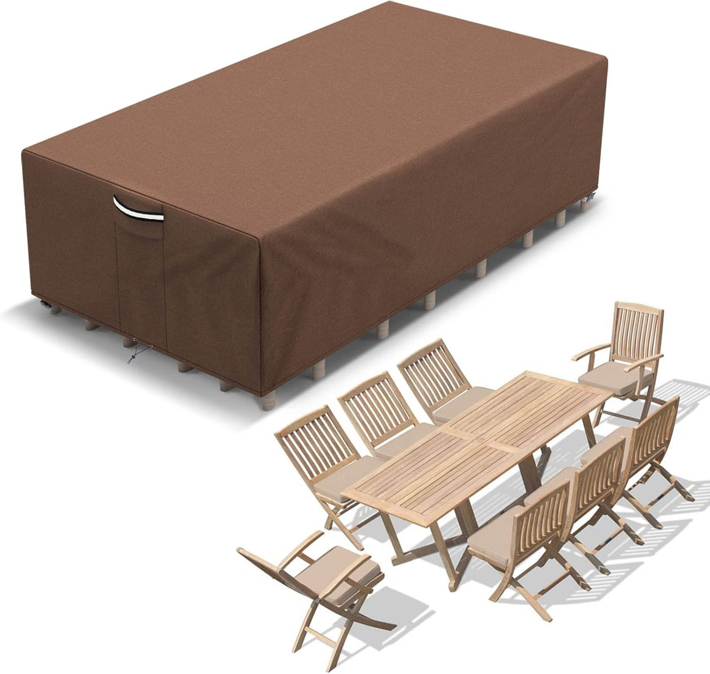 Patio Furniture Covers Waterproof, Heavy Duty 600D Outdoor Furniture Covers for Outside Sectional Sofa Set,Tear Resistance and Anti-UV, Black,126"L x 126"W x 28"H