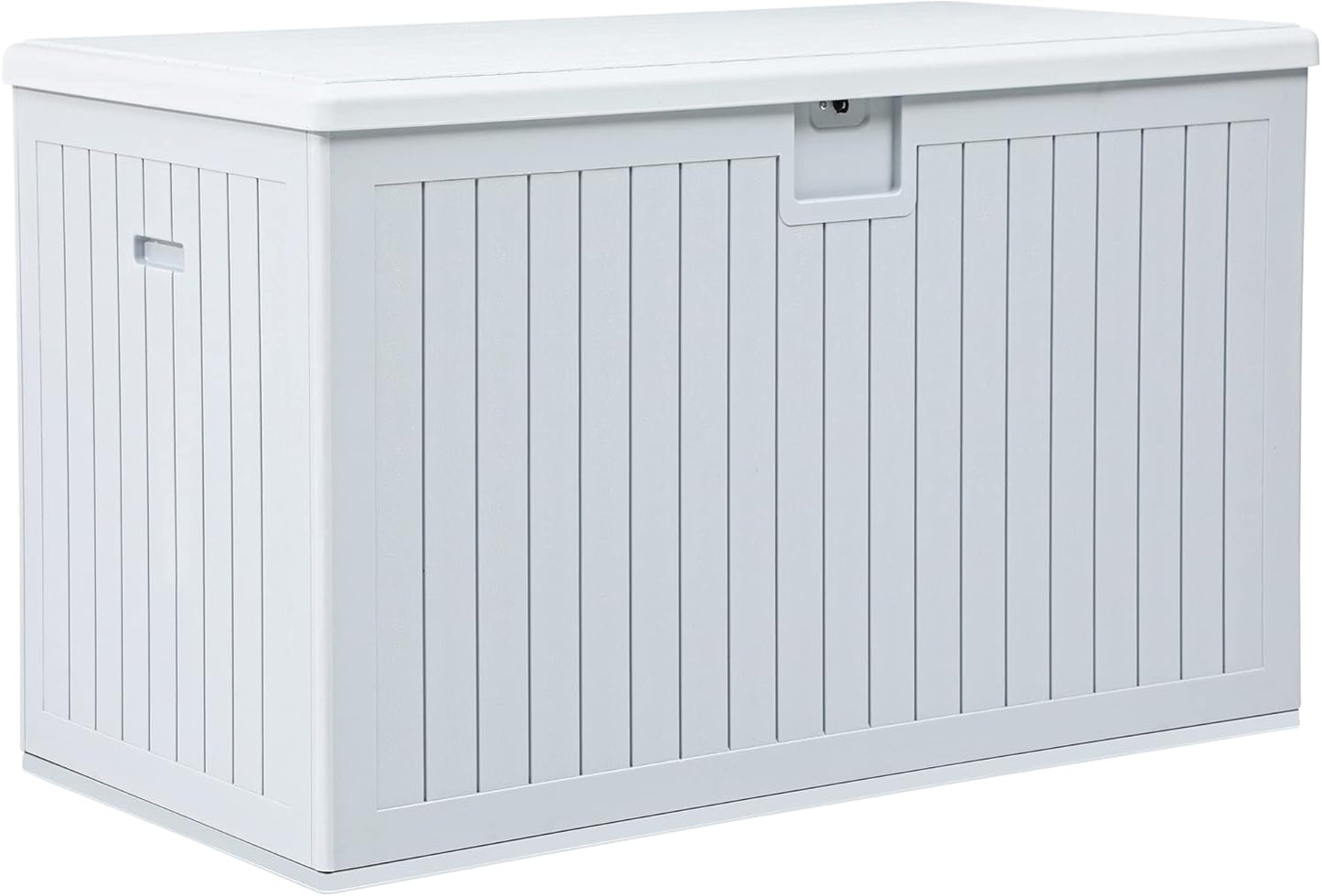YITAHOME XXL 230 Gallon Large Deck Box,Outdoor Storage for Patio Furniture Cushions,Garden Tools and Pool Equipment with Flexible Divider,Waterproof,Lockable (Black&Brown)