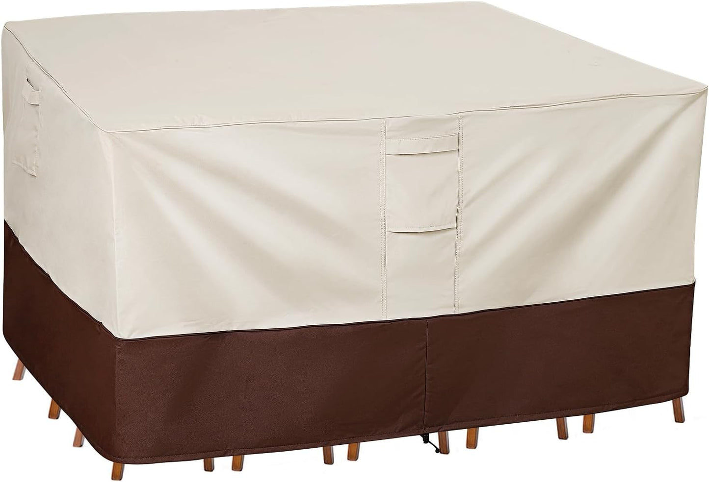 Vailge Waterproof Patio Furniture Set Cover with Padded Handles, Patio/Outdoor Table Cover, Patio/Outdoor Dining Rectangular Table Chairs Cover Medium