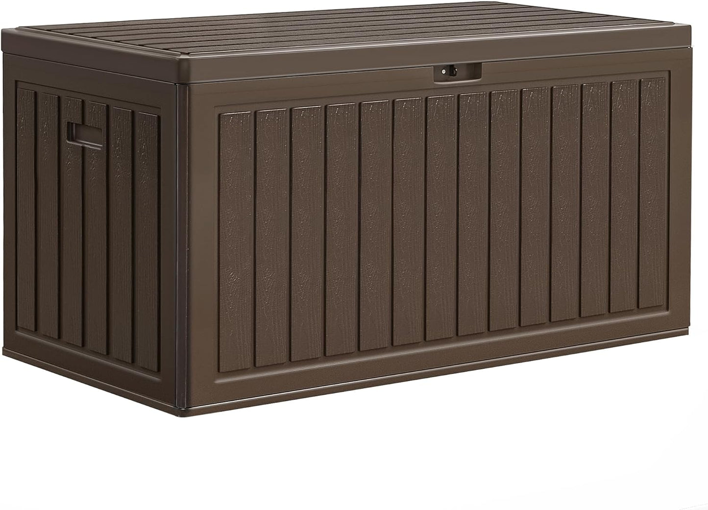 YITAHOME XXL 230 Gallon Large Deck Box,Outdoor Storage for Patio Furniture Cushions,Garden Tools and Pool Equipment with Flexible Divider,Waterproof,Lockable (Black&Brown)