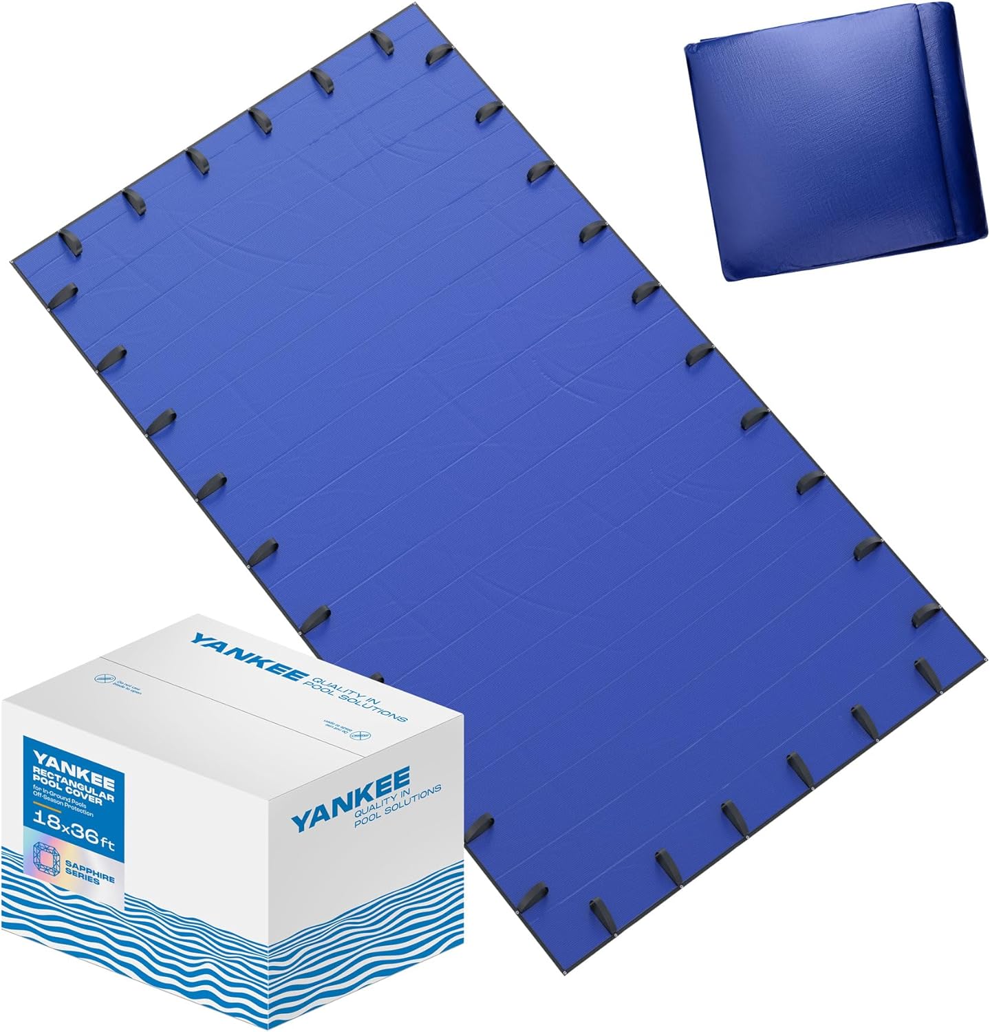 Yankee Sapphire Series Premium Cold- & UV-Resistant 20x40 ft Rectangular In-Ground Pool Cover