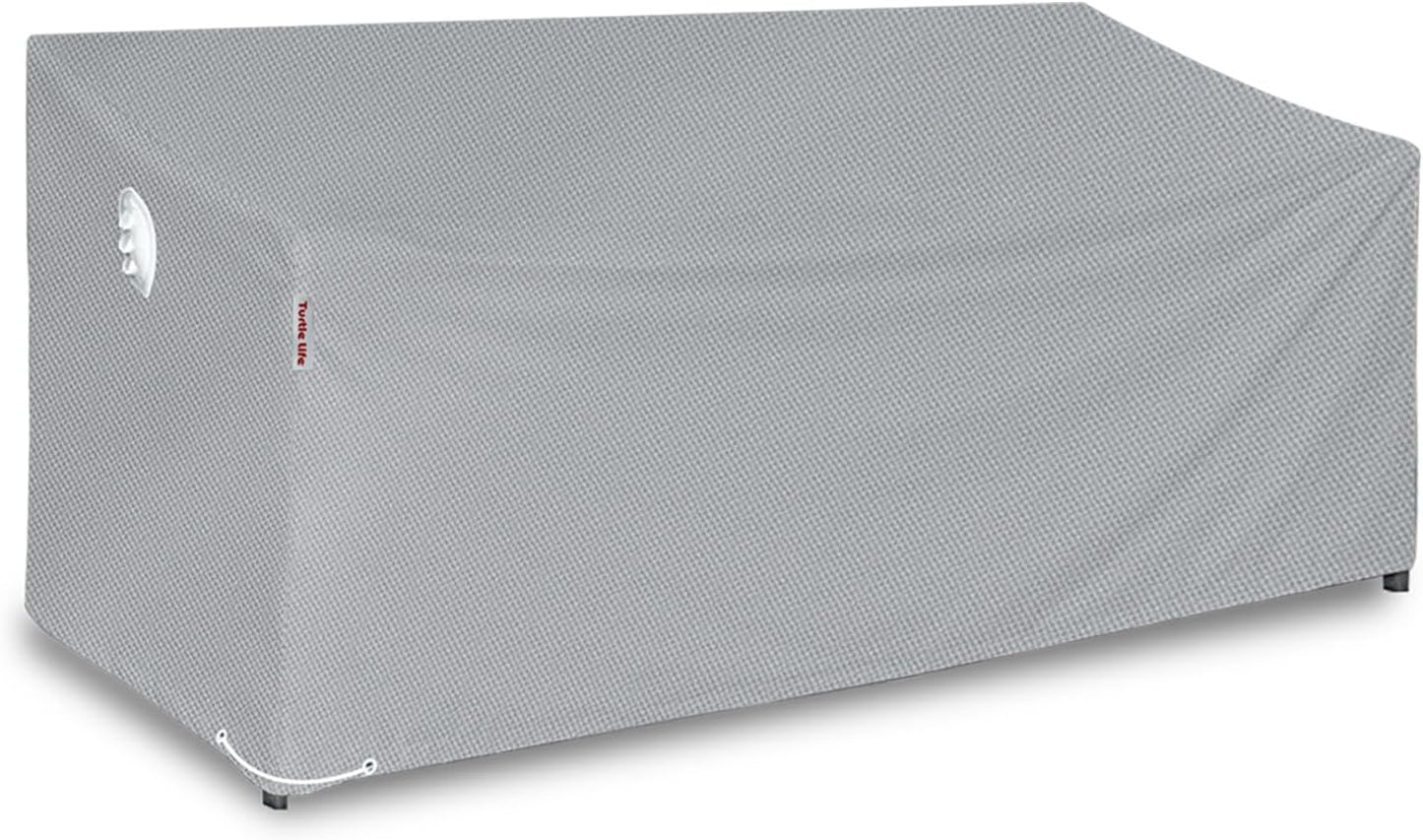 Patio Sofa Cover, Outdoor Heavy Duty Durable UV Water Resistant Anti-Fading Multi-Person Sofa Cover with 2 Upgrade Air Vents and 2 Buckles, Gray, 104" W x 40" D x 35" H