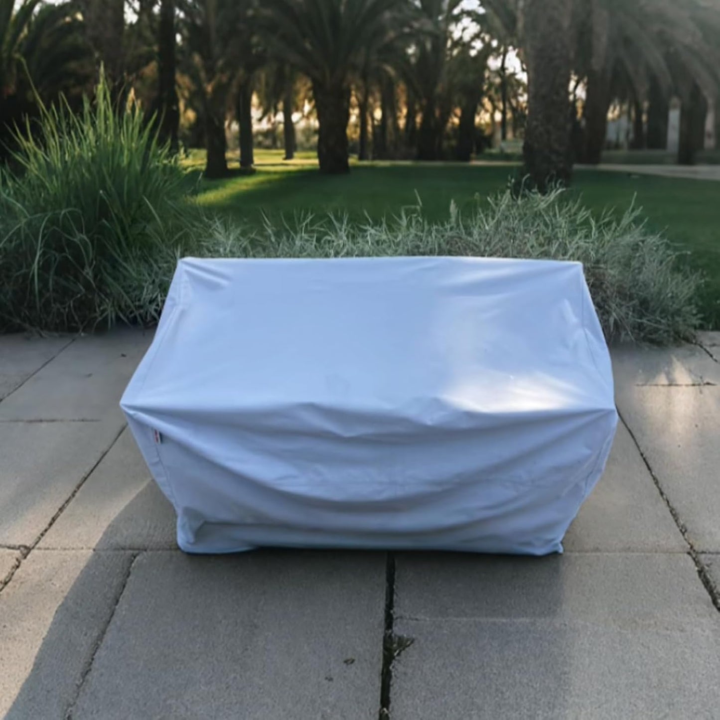 Patio Sofa Cover, Outdoor Heavy Duty Durable UV Water Resistant Anti-Fading Multi-Person Sofa Cover with 2 Upgrade Air Vents and 2 Buckles, Gray, 104" W x 40" D x 35" H