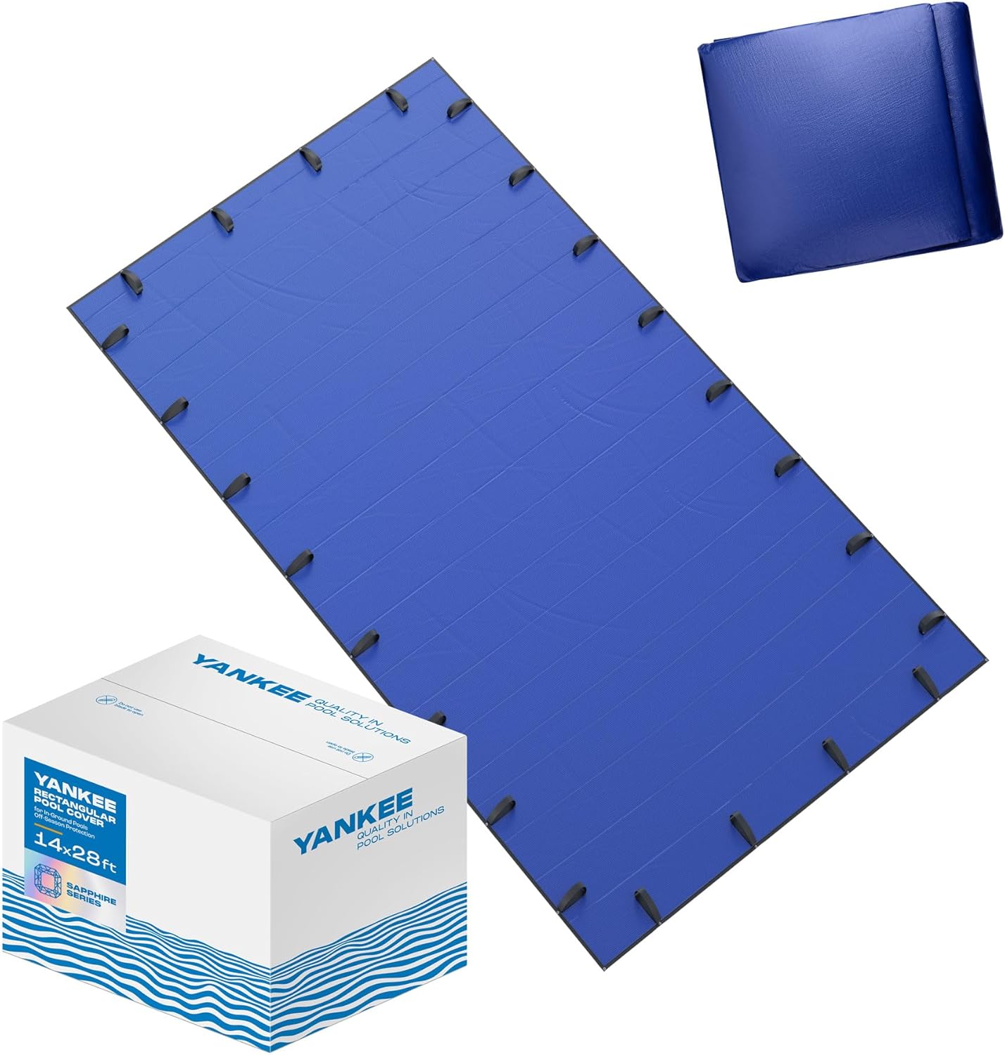 Yankee Sapphire Series Premium Cold- & UV-Resistant 20x40 ft Rectangular In-Ground Pool Cover