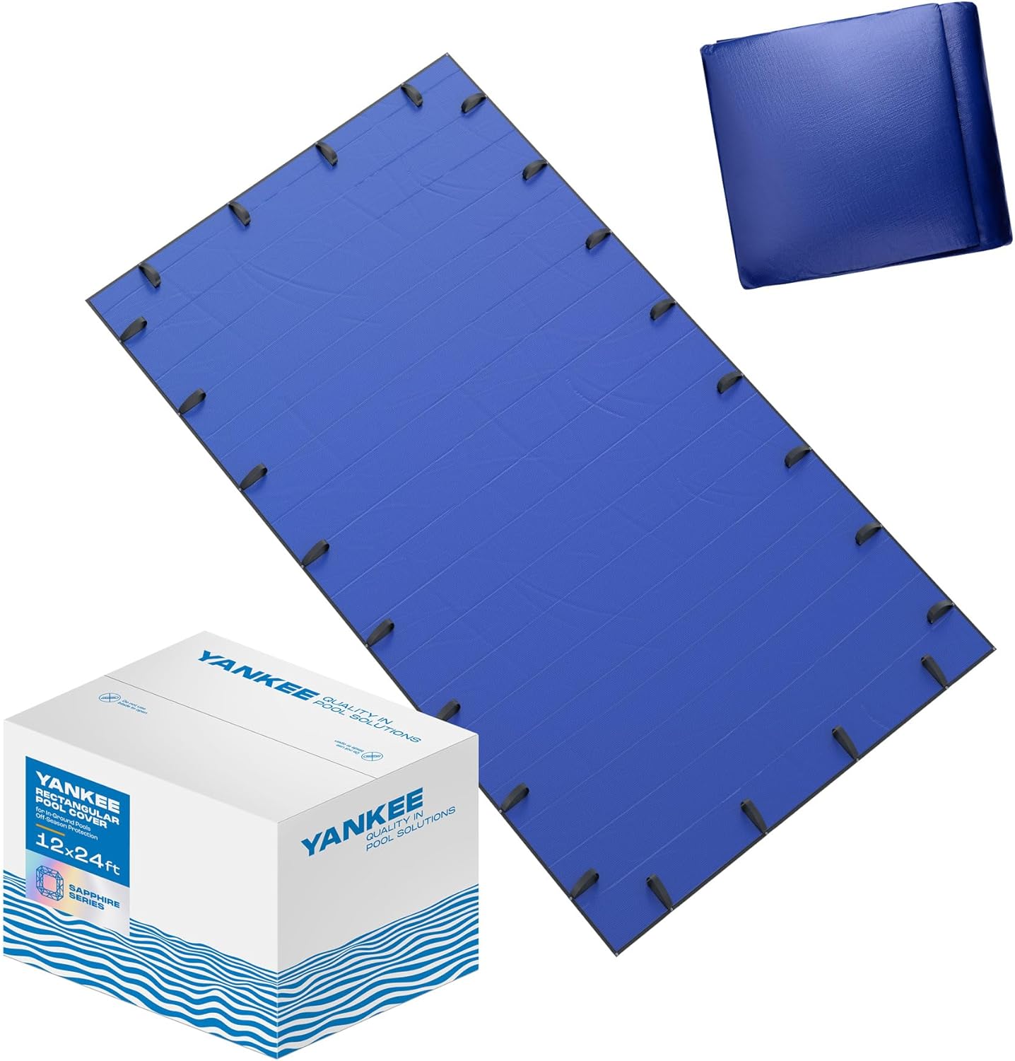 Yankee Sapphire Series Premium Cold- & UV-Resistant 20x40 ft Rectangular In-Ground Pool Cover