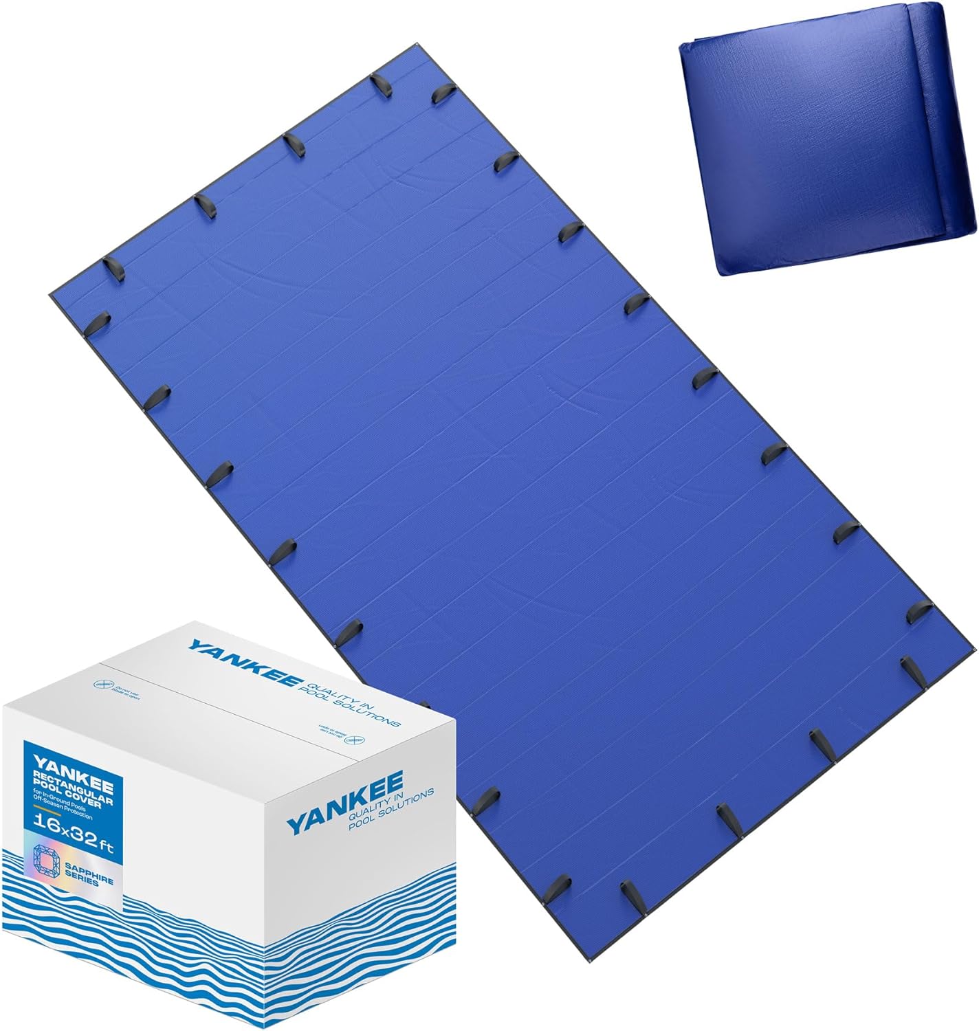 Yankee Sapphire Series Premium Cold- & UV-Resistant 20x40 ft Rectangular In-Ground Pool Cover