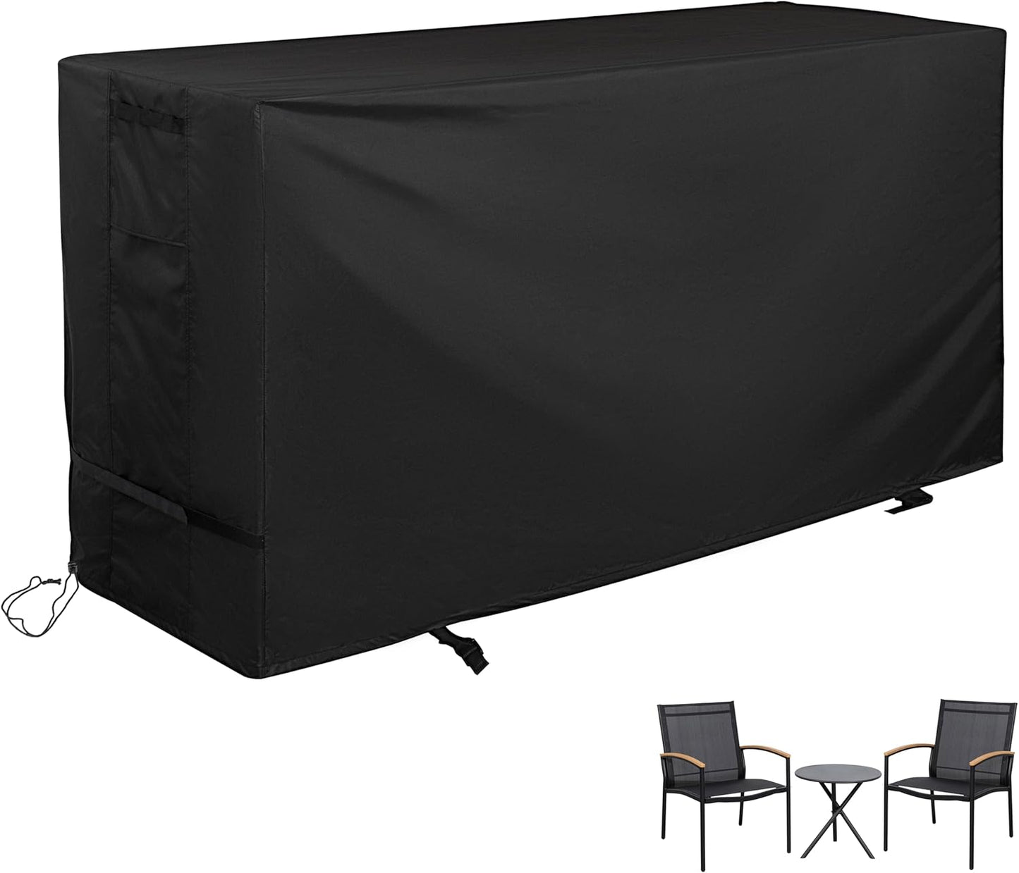Bar Height Patio Set Cover for 7 Pieces Patio Bar Dining Table and Chairs Set, Patio Bar Set Cover for 6 Person-Outdoor Bar Height Table and Chairs