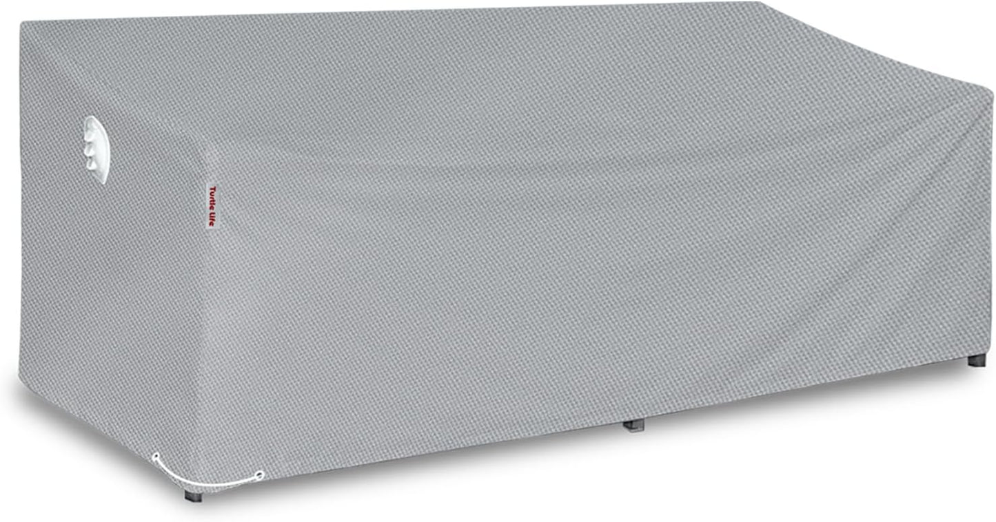Patio Sofa Cover, Outdoor Heavy Duty Durable UV Water Resistant Anti-Fading Multi-Person Sofa Cover with 2 Upgrade Air Vents and 2 Buckles, Gray, 104" W x 40" D x 35" H
