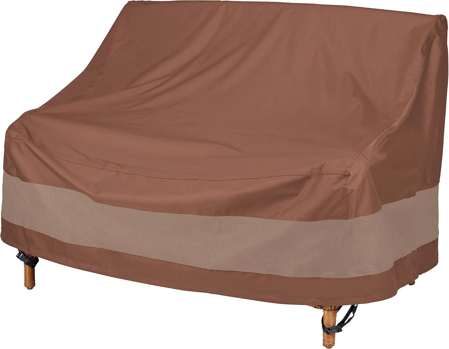 Duck Covers Ultimate Waterproof Patio Sofa Cover, Outdoor Couch Cover with All Weather Protection, Patio Furniture Covers with Attachment Strap, 77"W x 35"D x 35"H, Outdoor Sofa Cover