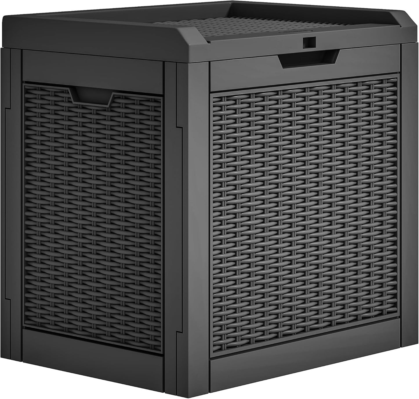 YITAHOME XXL 230 Gallon Large Deck Box,Outdoor Storage for Patio Furniture Cushions,Garden Tools and Pool Equipment with Flexible Divider,Waterproof,Lockable (Black&Brown)