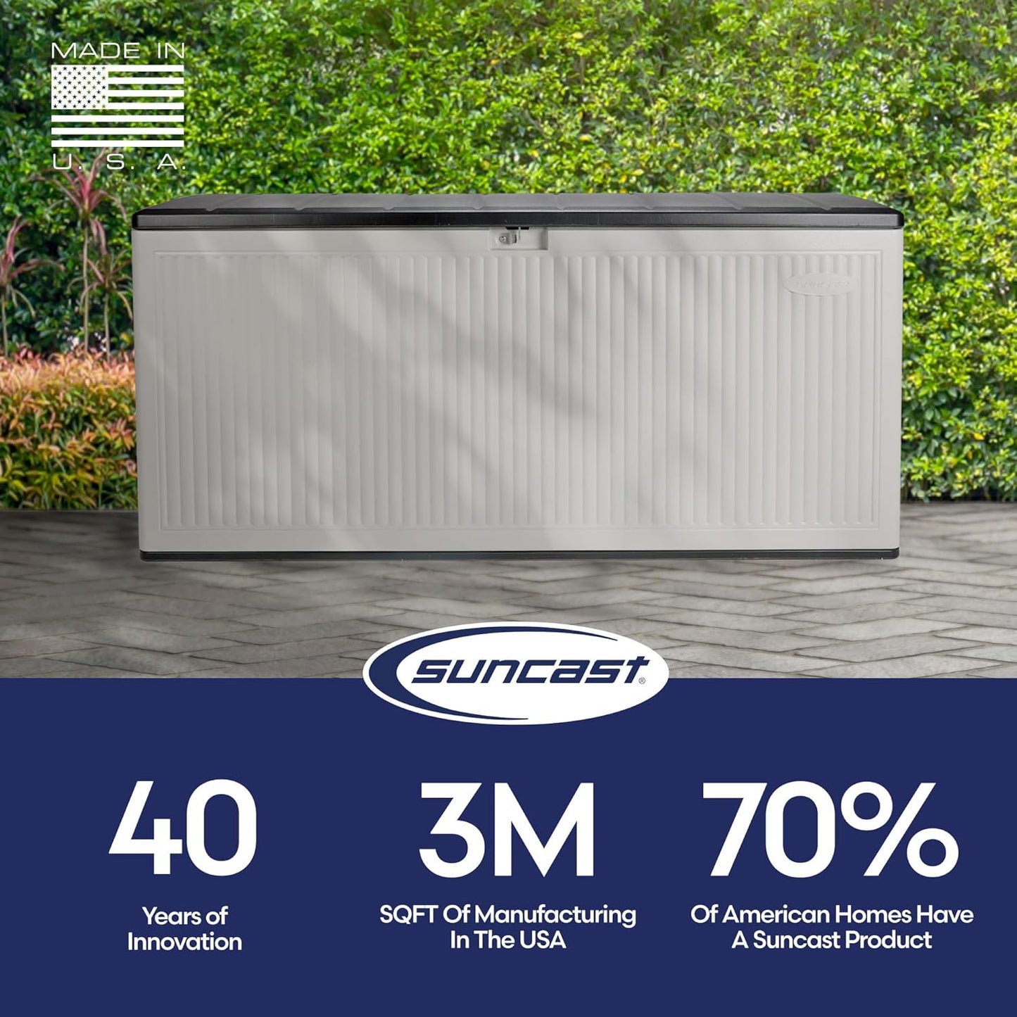 Suncast The 160 Gallon Extra Large Reeded Deck Box