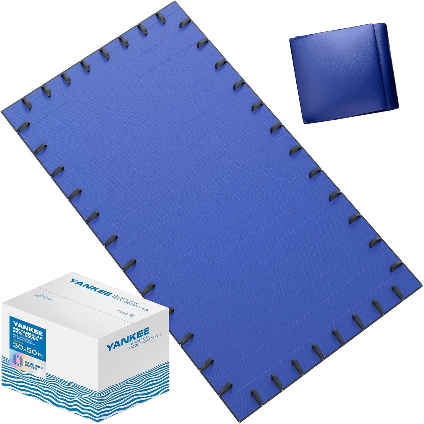Yankee Sapphire Series Premium Cold- & UV-Resistant 20x40 ft Rectangular In-Ground Pool Cover