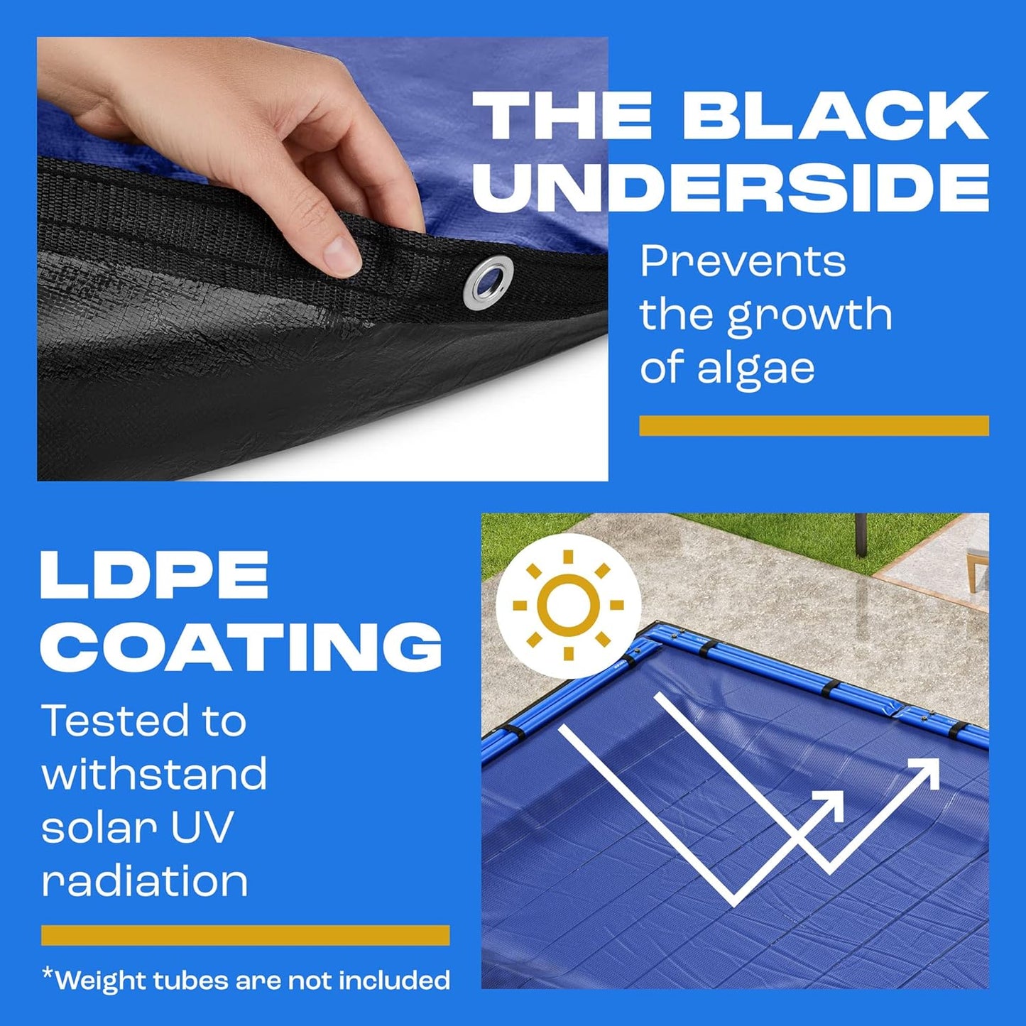 Yankee Sapphire Series Premium Cold- & UV-Resistant 20x40 ft Rectangular In-Ground Pool Cover
