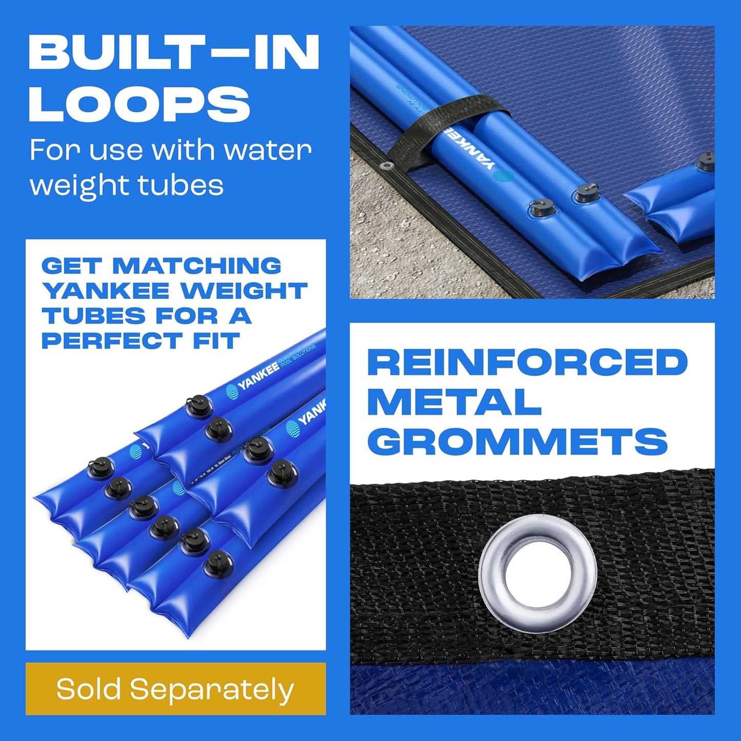 Yankee Sapphire Series Premium Cold- & UV-Resistant 20x40 ft Rectangular In-Ground Pool Cover