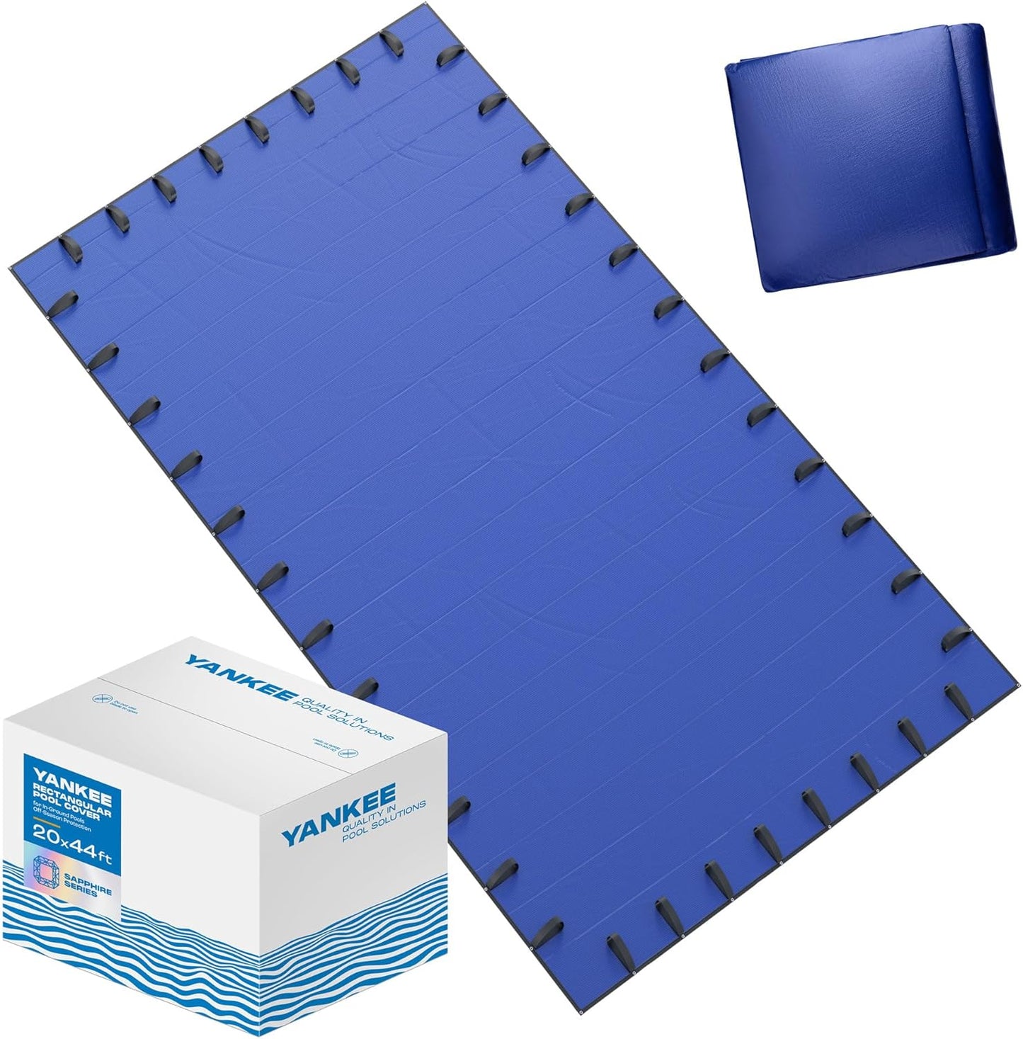 Yankee Sapphire Series Premium Cold- & UV-Resistant 20x40 ft Rectangular In-Ground Pool Cover