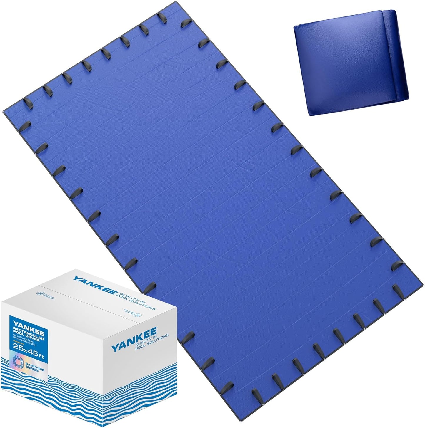 Yankee Sapphire Series Premium Cold- & UV-Resistant 20x40 ft Rectangular In-Ground Pool Cover