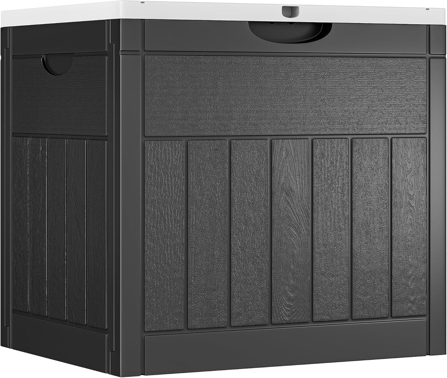 YITAHOME XXL 230 Gallon Large Deck Box,Outdoor Storage for Patio Furniture Cushions,Garden Tools and Pool Equipment with Flexible Divider,Waterproof,Lockable (Black&Brown)